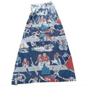 Vintage 70s Sports Themed Set Of Four Curtains With SF 49ers